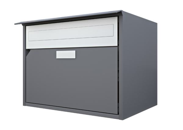 Briefkasten Huber Aluminium 300/400 Schiefergrau RAL 7015 (D)